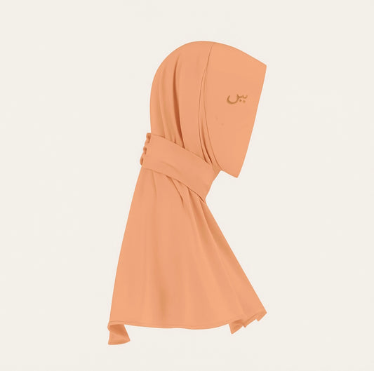 Hijab signature pastel orange