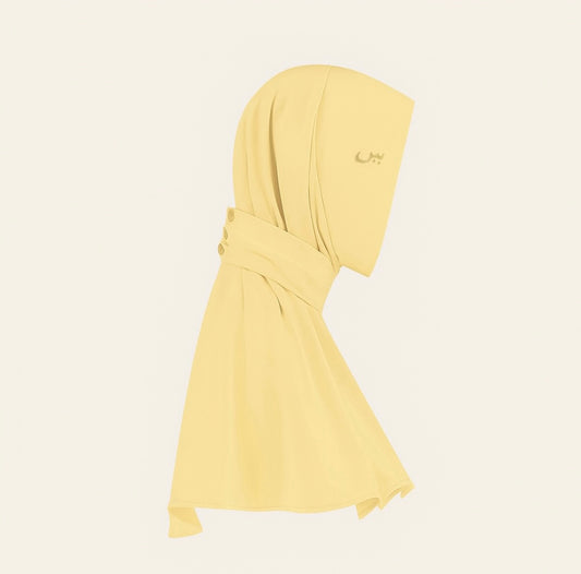 Hijab signature pastel yellow